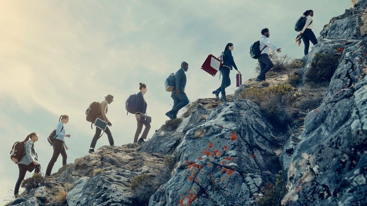 climbing-corporate-summit-stockcake